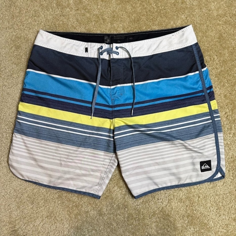 Quiksilver Board Shorts Men's‎ 40 Multicolor Stripe Performance Outdoor